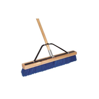 DQB 24" STEEL BLUE HD POLY SWEEP WITH HANDLE