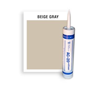 AC-20-CTG-GRAY-Gray-Beige Non-Sag, Acrylic Latex Caulking Compound standard colors-10 oz cartridge